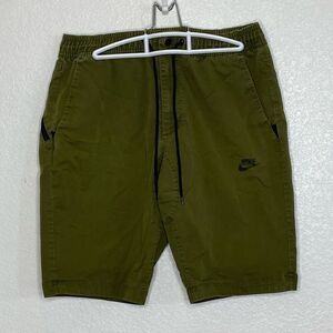 NIKE Men’s Olive Green Elastic Waist with Drawstring Shorts Size M